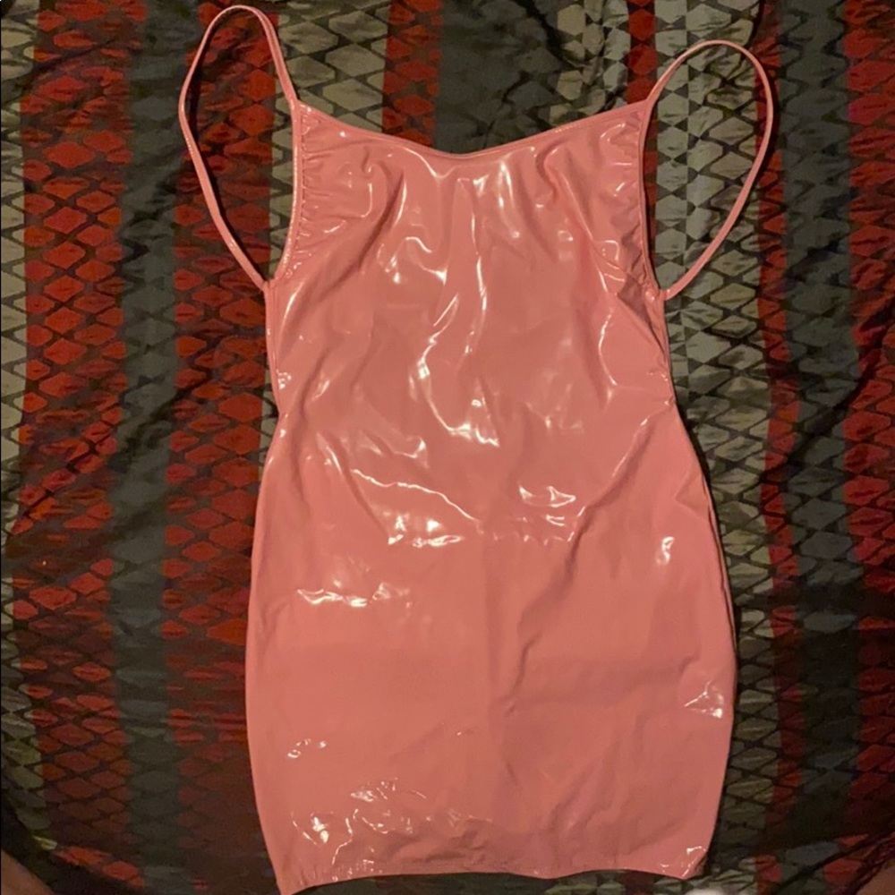 Pink Leather dress